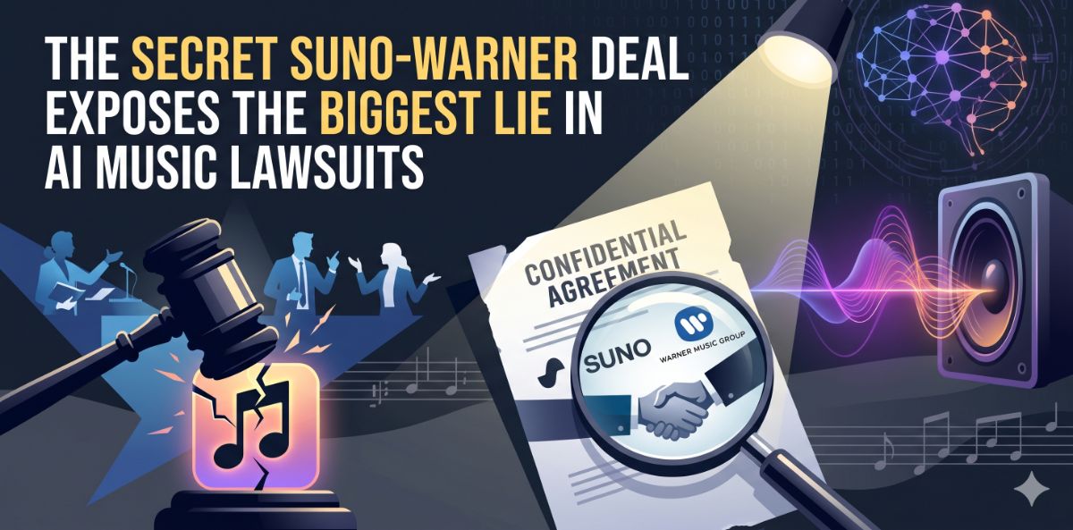 The Secret Suno-Warner Deal Exposes the Biggest Lie in AI Music Lawsuits