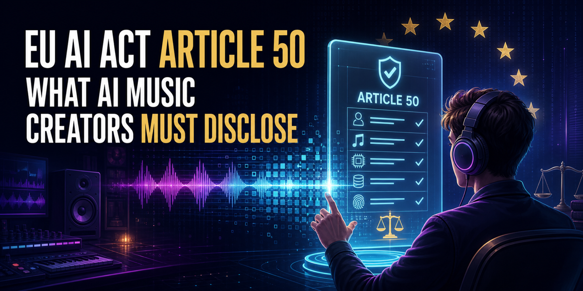EU AI Act Article 50 for AI Music Creators: What Changed on August 2, 2026