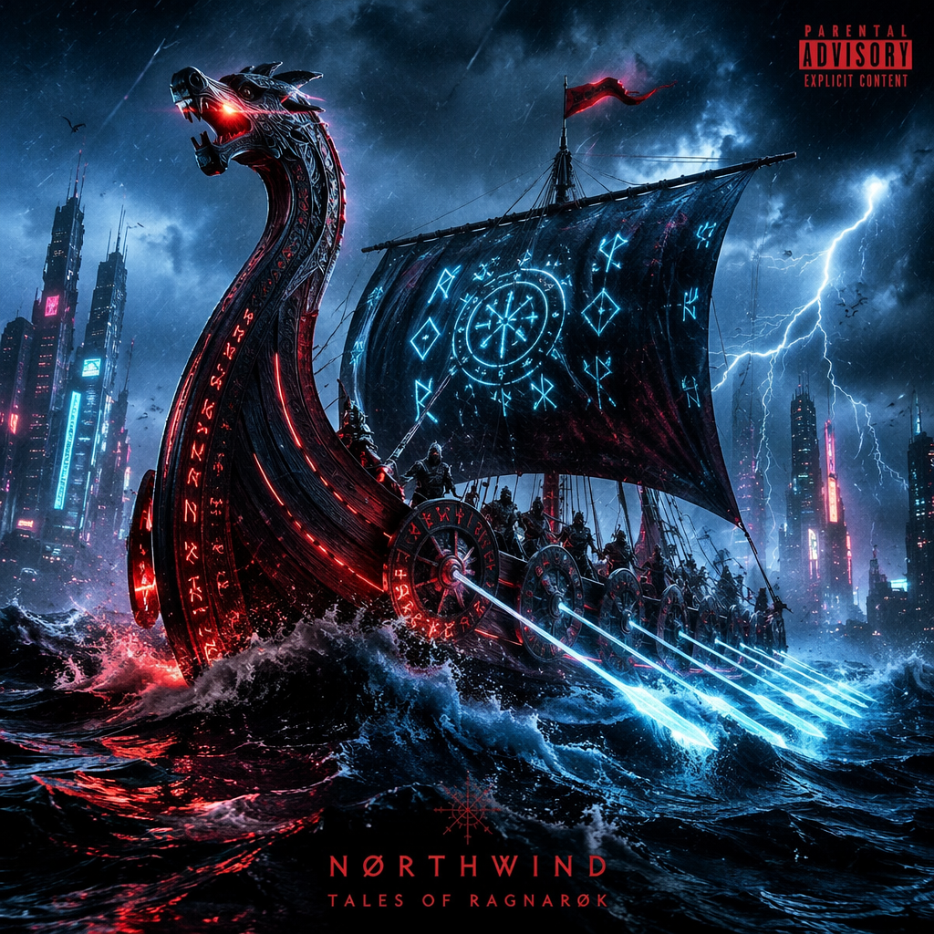 Row Row Row Viking Blood 的封面设计